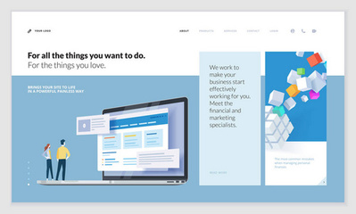 創意網站模板設計。網站和移動網站開發網頁設計的矢量插圖概念。易于編輯和自定義