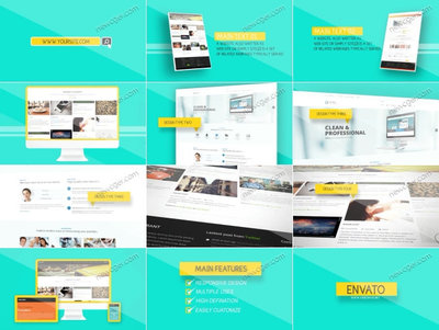 網頁開發、設計或網站營銷的宣傳演示AE工程